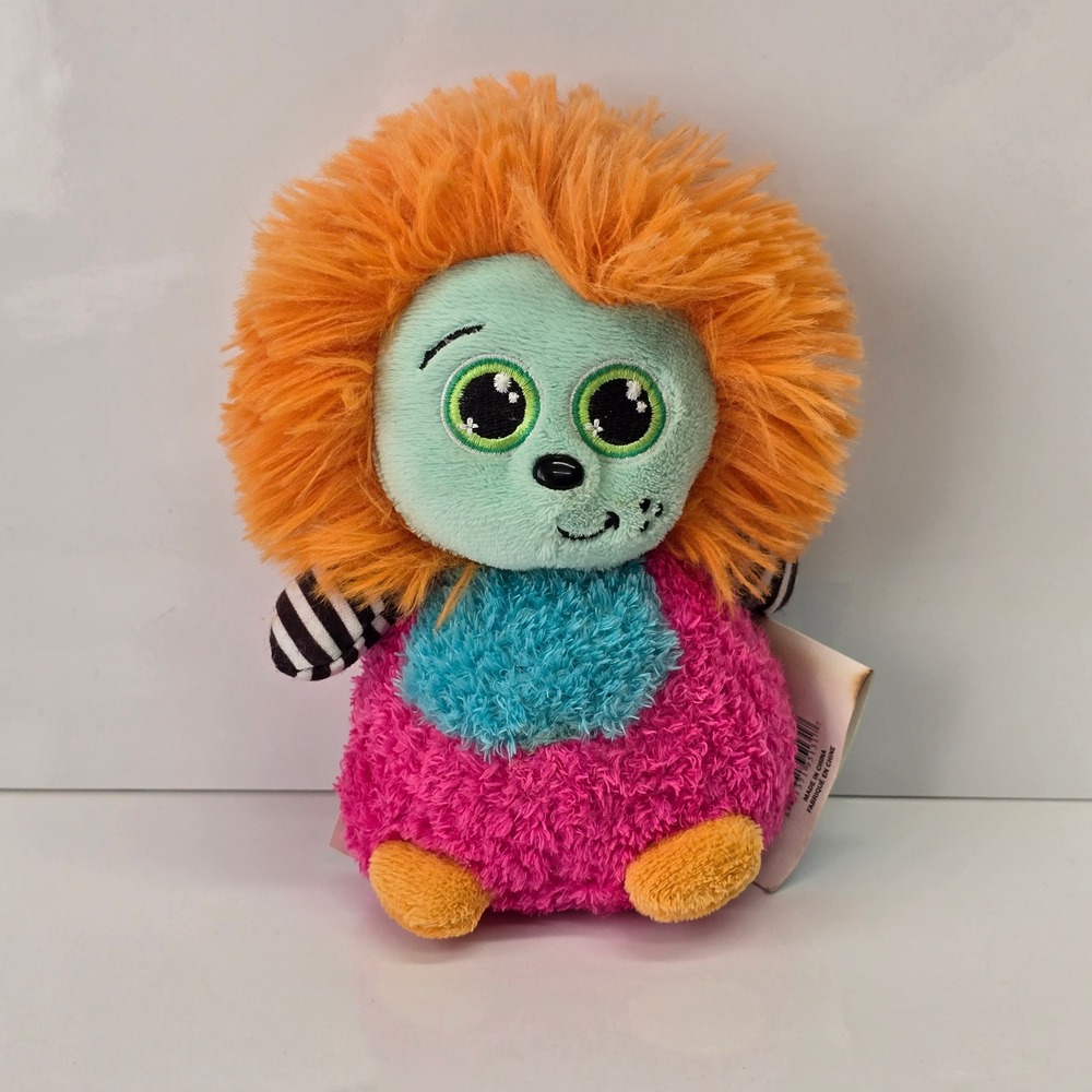 Ganz HairBrains‎ Orah Plush Pink Orange Blue Wild Hair Stuffed H12261 [No Sound]